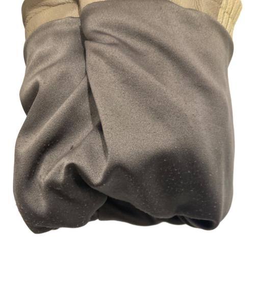 NO ID.（ノーアイディー）NO ID. (ノーアイディー) ラムレザーハイカラーブルゾン ベージュ サイズ:1の古着・服飾アイテム