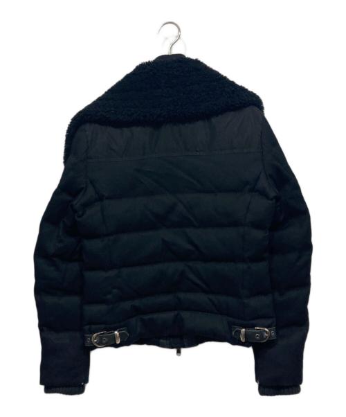5351 pour les hommes（5351プールオム）5351 pour les hommes (5351プールオム) ムートンレザー切替ダウンジャケット ブラック サイズ:1の古着・服飾アイテム