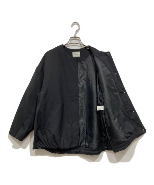 green label relaxing（グリーンレーベルリラクシング）green label relaxing (グリーンレーベルリラクシング) パフィー ノーカラー ブルゾン ブラック サイズ:36の古着・服飾アイテム