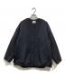 green label relaxing（グリーンレーベルリラクシング）の古着「パフィー ノーカラー ブルゾン」｜ブラック