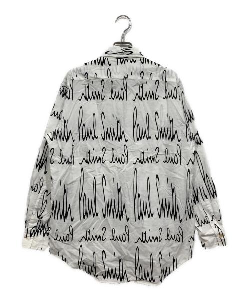 PAUL SMITH（ポールスミス）PAUL SMITH (ポールスミス) アーカイブプリントシャツ ホワイト サイズ:Sの古着・服飾アイテム