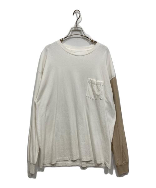 KAPTAIN SUNSHINE（キャプテンサンシャイン）KAPTAIN SUNSHINE (キャプテンサンシャイン) West Coast Long Sleeved Tee ベージュ サイズ:40の古着・服飾アイテム