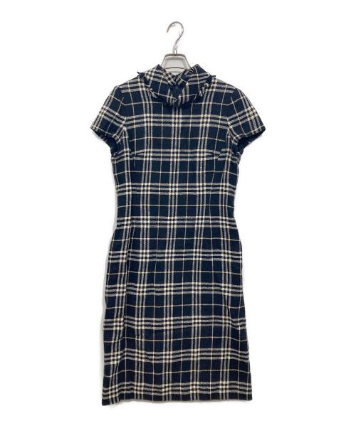 BURBERRY LONDON（バーバリーロンドン）BURBERRY LONDON (バーバリーロンドン) ノースリーブ・キャミソールワンピース ネイビー サイズ:40の古着・服飾アイテム