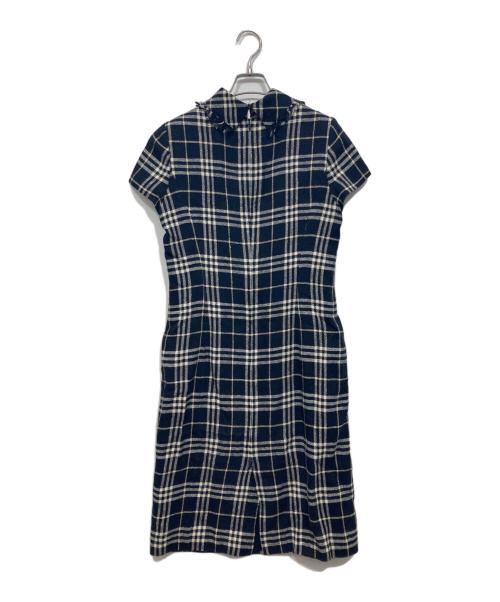 BURBERRY LONDON（バーバリーロンドン）BURBERRY LONDON (バーバリーロンドン) ノースリーブ・キャミソールワンピース ネイビー サイズ:40の古着・服飾アイテム