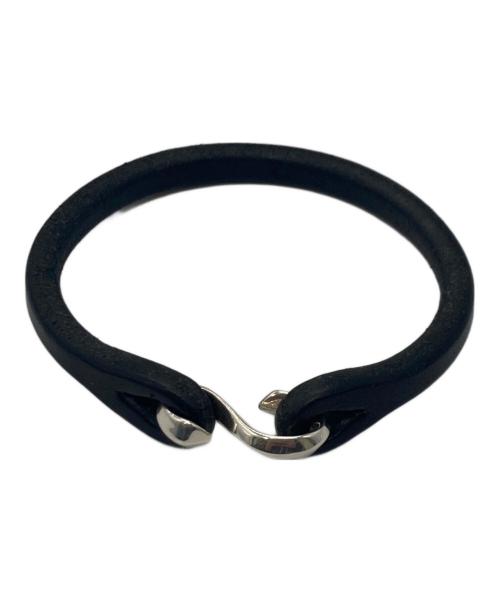 THE FLAT HEAD（ザ・フラットヘッド）THE FLAT HEAD (ザ・フラットヘッド) レザーブレスレット ブラックの古着・服飾アイテム