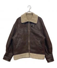 LAGUA GEM（ラグアジェム）の古着「フェイクムートンジャケット」｜ブラウン