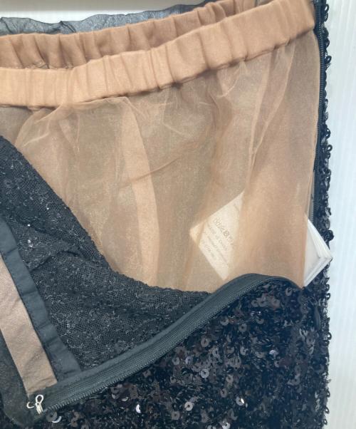 MAISON SPECIAL（メゾンスペシャル）MAISON SPECIAL (メゾンスペシャル) スパンコールスカート ブラック サイズ:Freeの古着・服飾アイテム