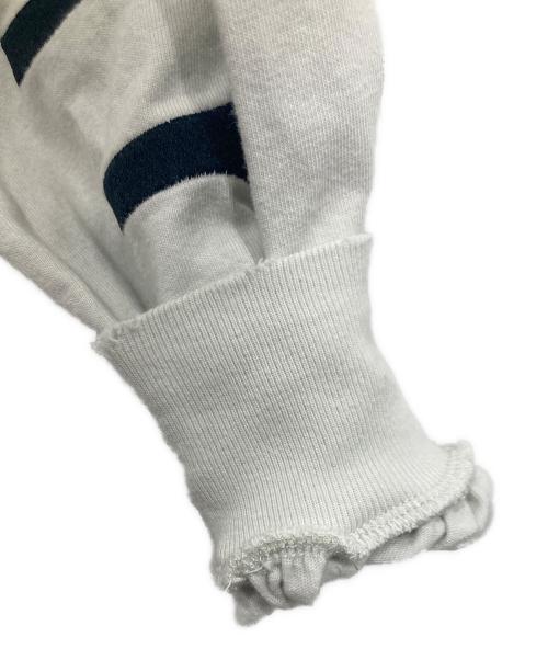 BALENCIAGA（バレンシアガ）BALENCIAGA (バレンシアガ) ヴィンテージ加工フロントロゴ長袖カットソーTシャツ ホワイト サイズ:1の古着・服飾アイテム