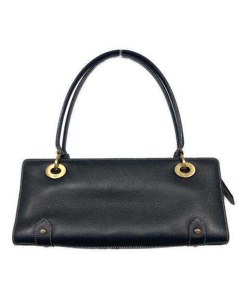 Christian Dior（クリスチャン ディオール）Christian Dior (クリスチャン ディオール) 横長レザーハンドバッグ / イーストウエストバッグ ブラックの古着・服飾アイテム