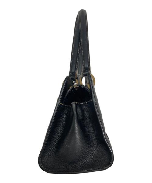 Christian Dior（クリスチャン ディオール）Christian Dior (クリスチャン ディオール) 横長レザーハンドバッグ / イーストウエストバッグ ブラックの古着・服飾アイテム
