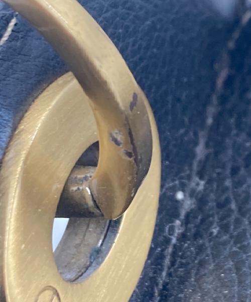 Christian Dior（クリスチャン ディオール）Christian Dior (クリスチャン ディオール) 横長レザーハンドバッグ / イーストウエストバッグ ブラックの古着・服飾アイテム