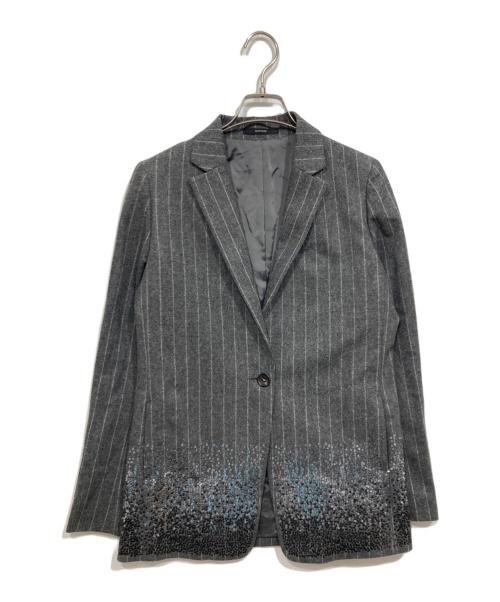 ALTISAN（アルチザン）ALTISAN (アルチザン) ウールスパンコールテーラードジャケット グレー サイズ:11の古着・服飾アイテム
