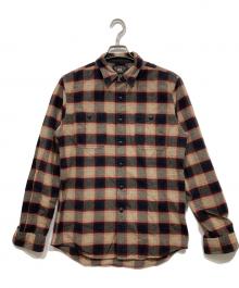 RRL（ダブルアールエル）の古着「FRANNEL SHIRT/フランネルチェックシャツ」｜ブラウン