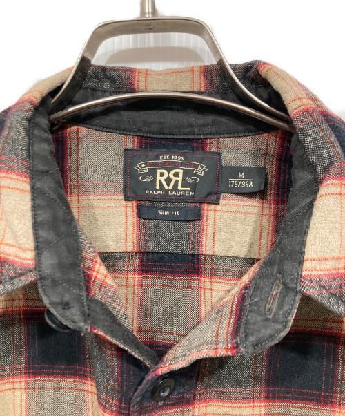 RRL（ダブルアールエル）RRL (ダブルアールエル) FRANNEL SHIRT/フランネルチェックシャツ ブラウン サイズ:M 175/96A Slim Fitの古着・服飾アイテム