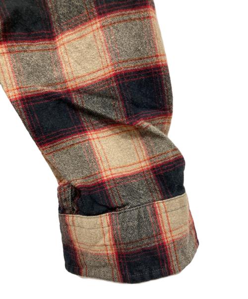 RRL（ダブルアールエル）RRL (ダブルアールエル) FRANNEL SHIRT/フランネルチェックシャツ ブラウン サイズ:M 175/96A Slim Fitの古着・服飾アイテム
