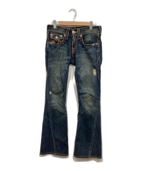 TRUE RELIGION（トゥルー レリジョン）TRUE RELIGION (トゥルー レリジョン) フレアデニムパンツ インディゴ サイズ:ROW27 SEAT33の古着・服飾アイテム