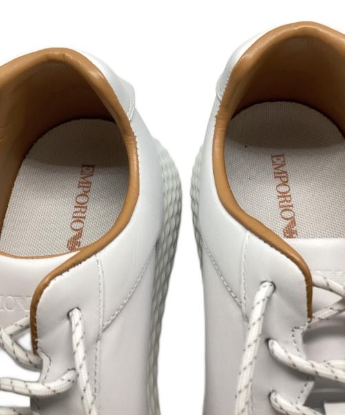 EMPORIO ARMANI（エンポリオ アルマーニ）EMPORIO ARMANI (エンポリオ アルマーニ) ボリュームローカットスニーカー ホワイト サイズ:UK10の古着・服飾アイテム