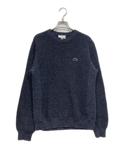 LACOSTE（ラコステ）LACOSTE (ラコステ) ヘザーカラーリングワッフルニット ネイビー サイズ:XSの古着・服飾アイテム