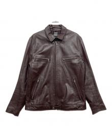 BURBERRY BLACK LABEL（バーバリーブラックレーベル）の古着「ラムレザージャケット」｜ブラウン