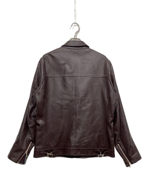 BURBERRY BLACK LABEL（バーバリーブラックレーベル）BURBERRY BLACK LABEL (バーバリーブラックレーベル) ラムレザージャケット ブラウン サイズ:Lの古着・服飾アイテム