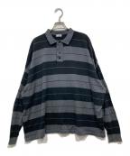 WILLY CHAVARRIAウィリーチャバリア）の古着「長袖ニットポロシャツ」｜グレー