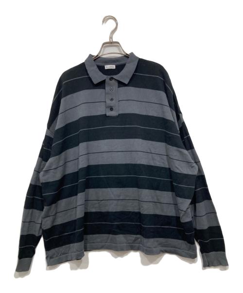 WILLY CHAVARRIA（ウィリーチャバリア）WILLY CHAVARRIA (ウィリーチャバリア) 長袖ニットポロシャツ グレー サイズ:Lの古着・服飾アイテム