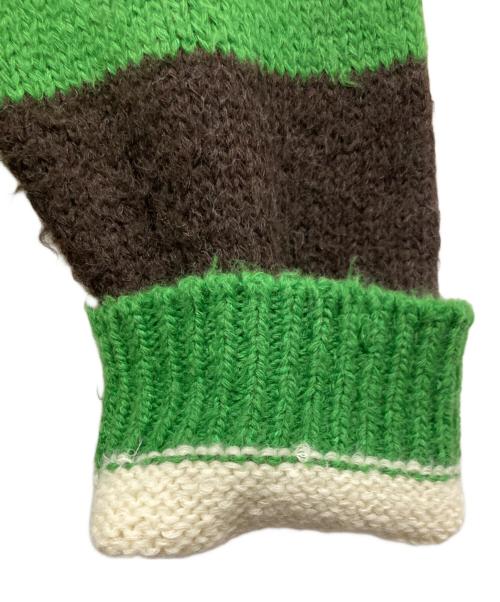 doublet（ダブレット）doublet (ダブレット) ジップアップストライプカーディガン / ZIP UP STRIPE CARDIGAN グリーン サイズ:MEDIUMの古着・服飾アイテム