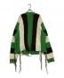 doublet (ダブレット) ジップアップストライプカーディガン / ZIP UP STRIPE CARDIGAN グリーン サイズ:MEDIUM：20000円