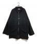 barbell object（バーベルオブジェクト）の古着「ダブルフェイスリバーウールコート / r/w off coat」｜ブラック