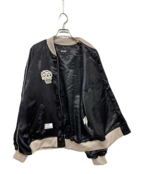 Schott（ショット）Schott (ショット) スーベニアジャケット / スカジャン / RAYON SUKA ASING JACKET 蛇髑髏 ブラック サイズ:Mの古着・服飾アイテム