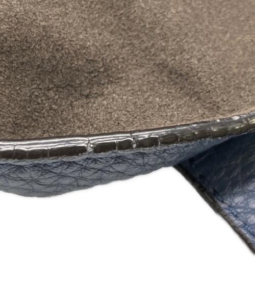 BALLY（バリー）BALLY (バリー) 2WAYレザートートバッグ ブルー×ホワイトの古着・服飾アイテム