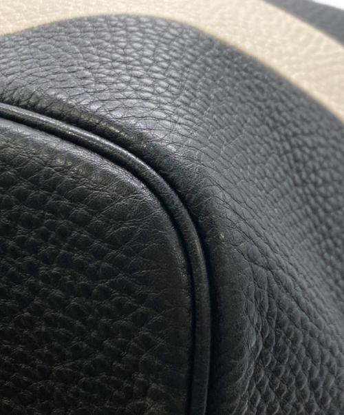 BALLY（バリー）BALLY (バリー) 2WAYレザートートバッグ ブルー×ホワイトの古着・服飾アイテム