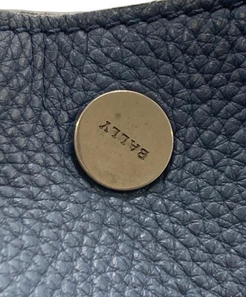 BALLY（バリー）BALLY (バリー) 2WAYレザートートバッグ ブルー×ホワイトの古着・服飾アイテム