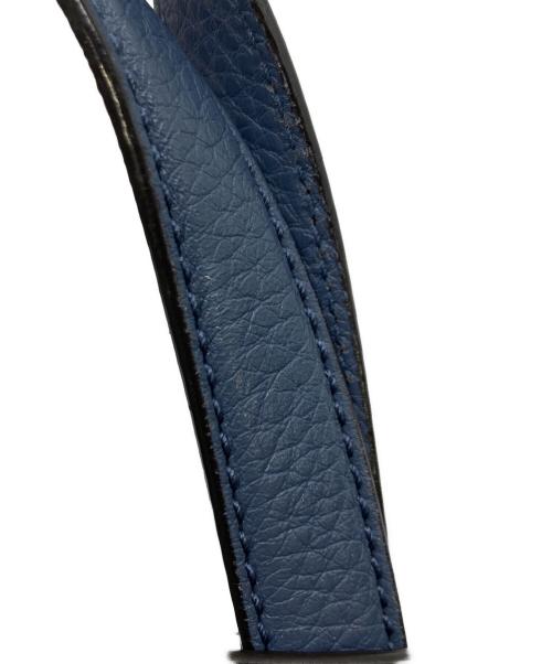 BALLY（バリー）BALLY (バリー) 2WAYレザートートバッグ ブルー×ホワイトの古着・服飾アイテム