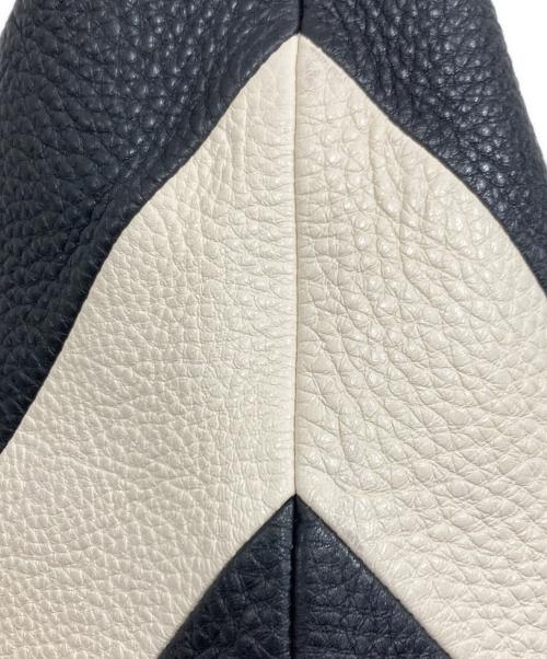 BALLY（バリー）BALLY (バリー) 2WAYレザートートバッグ ブルー×ホワイトの古着・服飾アイテム