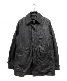 BARNEYS NEWYORK（バーニーズ・ニューヨーク）の古着「ライナー付きラムレザージャケット」｜ダークブラウン