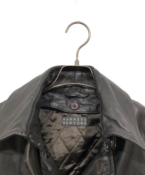 BARNEYS NEWYORK（バーニーズ・ニューヨーク）BARNEYS NEWYORK (バーニーズ・ニューヨーク) ライナー付きラムレザージャケット ダークブラウン サイズ:Lの古着・服飾アイテム