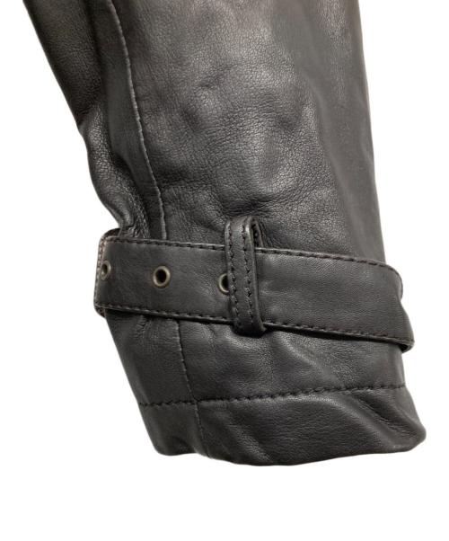 BARNEYS NEWYORK（バーニーズ・ニューヨーク）BARNEYS NEWYORK (バーニーズ・ニューヨーク) ライナー付きラムレザージャケット ダークブラウン サイズ:Lの古着・服飾アイテム