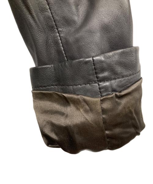 BARNEYS NEWYORK（バーニーズ・ニューヨーク）BARNEYS NEWYORK (バーニーズ・ニューヨーク) ライナー付きラムレザージャケット ダークブラウン サイズ:Lの古着・服飾アイテム