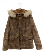 DROMeドローム）の古着「レザージャケット」｜ブラウン