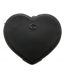 COACH（コーチ）の古着「ハート クロスボディ 14/ショルダーバッグ」｜ブラック