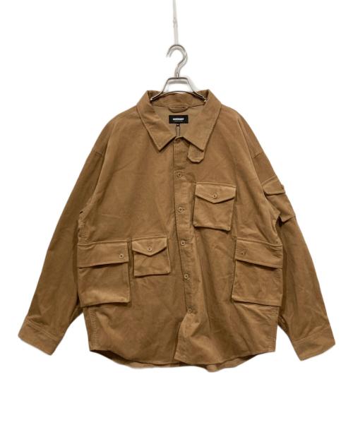MODMNT（モドメント）MODMNT (モドメント) Corduroy Utility CPO Shirt/コーデュロイ ベージュ サイズ:XLの古着・服飾アイテム