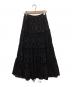 merry jenny（メリージェニー）の古着「ROSEレースカットティアードスカート」｜ブラック