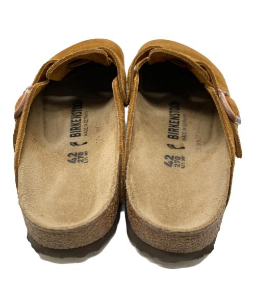 BIRKENSTOCK（ビルケンシュトック）BIRKENSTOCK スウェードサンダル / ボストン / Boston SFB Suede ボストン ソフトフットベッド スウェード サンダル コンフォート コルク Narrow width ナロー幅 1009543 （ブラウン）の古着・服飾アイテム