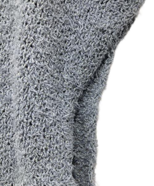 JURGEN LEHL（ヨーガンレール）JURGEN LEHL (ヨーガンレール) コットンリネンシャギーニットベスト / 綿麻Vネック グレー サイズ:Mの古着・服飾アイテム