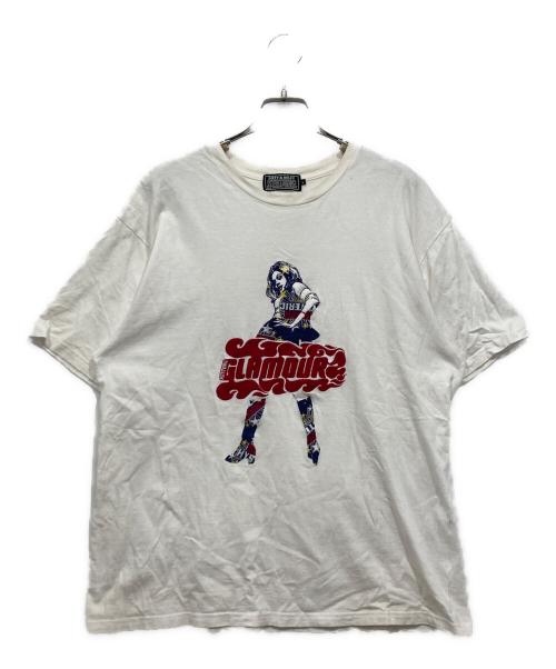 Hysteric Glamour（ヒステリックグラマー）Hysteric Glamour (ヒステリックグラマー) VIXEN GIRL刺繍 Tシャツ ホワイト サイズ:Lの古着・服飾アイテム