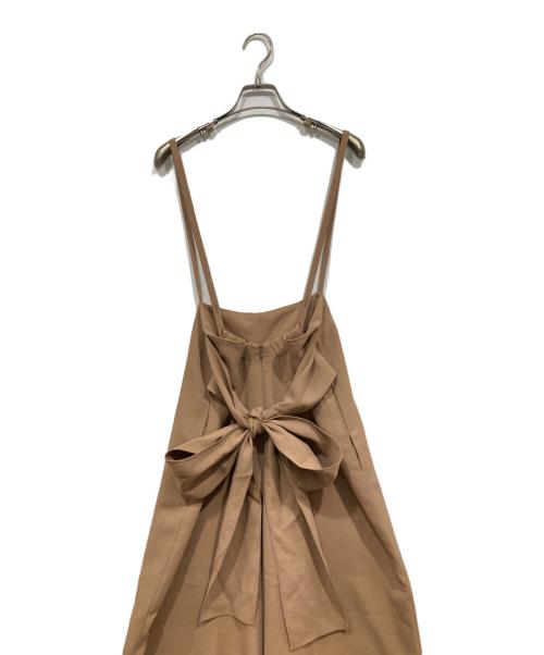 VERMEIL par iena（ヴェルメイユ パー イエナ）VERMEIL par iena (ヴェルメイユ パー イエナ) バックリボンサロペット ベージュ サイズ:38の古着・服飾アイテム