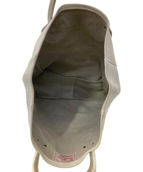 YOUNG & OLSEN The DRYGOODS STORE（ヤングアンドオルセン ザ ドライグッズストア）YOUNG & OLSEN The DRYGOODS STORE (ヤングアンドオルセン ザ ドライグッズストア) レザートートバッグ ホワイトの古着・服飾アイテム