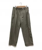 WACKO MARIAワコマリア）の古着「テーパードトラウザーパンツ / DOUBLE PLEATED CHINO TROUSERS -TYPE-2-」｜グリーン