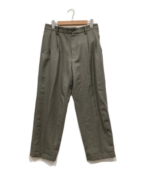 WACKO MARIA（ワコマリア）WACKO MARIA (ワコマリア) テーパードトラウザーパンツ / DOUBLE PLEATED CHINO TROUSERS -TYPE-2- グリーン サイズ:Lの古着・服飾アイテム